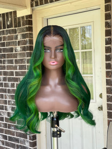 Green wig- Size S
