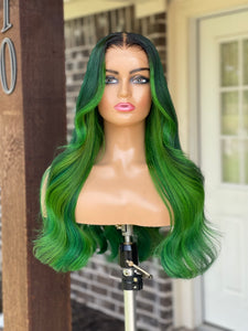 Green wig- Size S