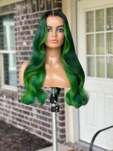 Green wig- Size S